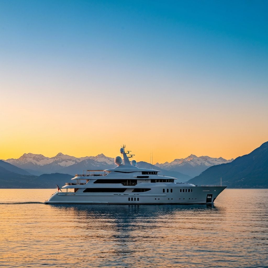 Yacht de luxe sur le Lac Léman